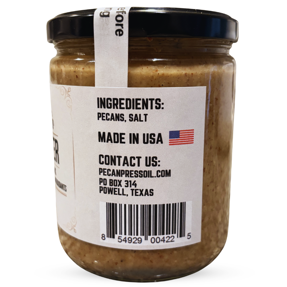 All Natural Roasted Pecan Butter